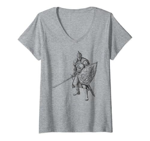 Damen DARK SOULS T-Shirt mit V-Ausschnitt von Dark Souls