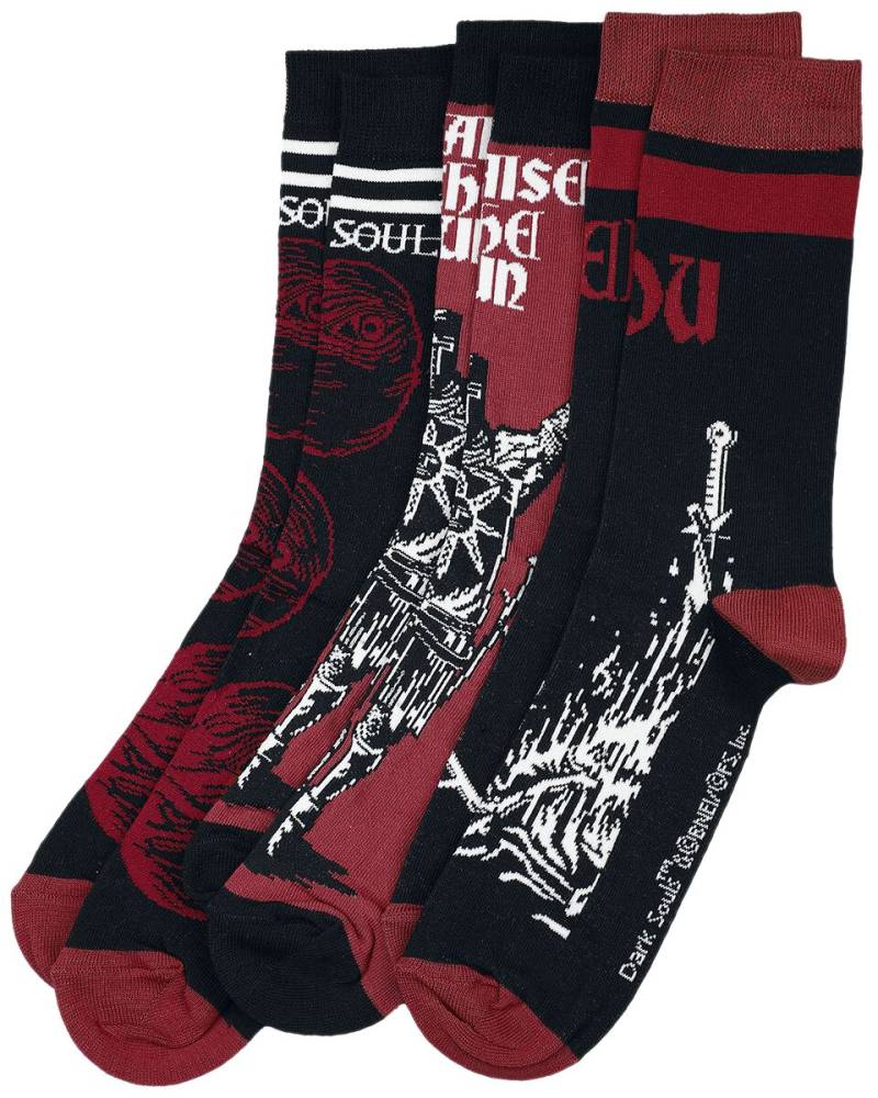 Dark Souls Bonfire Socken multicolor in EU 39-42 von Dark Souls