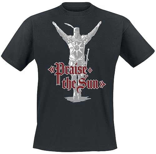 Dark Souls Praise The Sun Männer T-Shirt schwarz M 100% Baumwolle Fan-Merch, Gaming, Nachhaltigkeit von Dark Souls