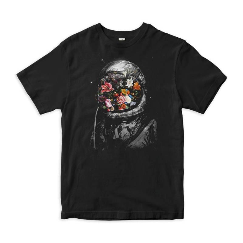 Astronaut With Flowers T-Shirt, Men's & Women's Sizes | Spa-09000 von DarkArtsProject