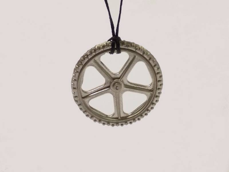 Mode Herren Bmx Fahrradrad 925 Sterling Silber Anhänger Halskette Schmuck Geschenk Kostenloser Versand von DarkCharmJewelry