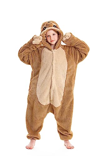 DarkCom FaschingsKostüm Tier Kostüm Onesie Kinder Weihnachten Nachtwäsche Cosplay Anime Schlafanzu Faultier von DarkCom