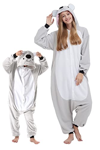 DarkCom KoalaCity in Italy Onesie für Kinder und Erwachsene,Eltern-Kind Karneval Schlafanzug Cosplay Halloween Tierkostüm Weihnachten Pyjamas 4-5 T von DarkCom