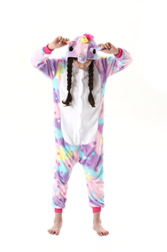 DarkCom Schöne Kinder Sleepsuit Nachtwäsche Cartoon Cosplay Onesies Schlafanzug Violett,85(suggerieren Höhe:90cm-104cm) von DarkCom