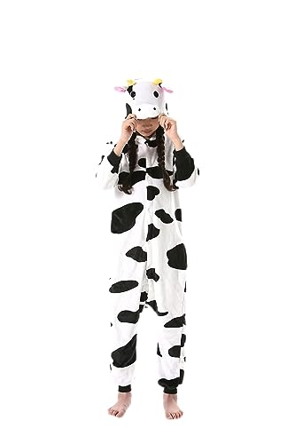 DarkCom Schöne Kinder Sleepsuit Nachtwäsche Cartoon Cosplay Onesies Schlafanzug Weiß1,100(suggerieren Höhe 90cm-108cm von DarkCom