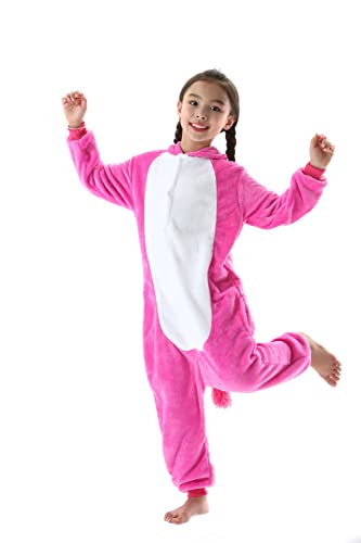 DarkCom Tier Kostüm Onesie Kinder Weihnachten FaschingsKostüm Cosplay Anime Schlafanzu Nachtwäsche Einhorn Neu Rose von DarkCom