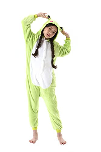 DarkCom Tier Kostüm Onesie Kinder Weihnachten FaschingsKostüm Cosplay Anime Schlafanzu Nachtwäsche Frosch von DarkCom