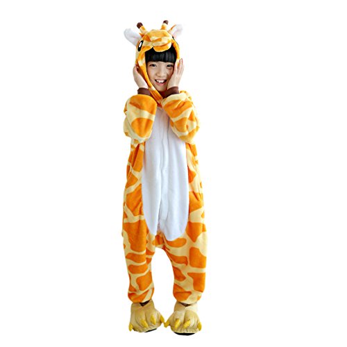 DarkCom Tier Kostüm Onesie Kinder Weihnachten FaschingsKostüm Cosplay Anime Schlafanzu Nachtwäsche Giraffe von DarkCom