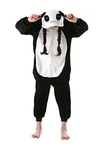 DarkCom Tier Kostüm Onesie Kinder Weihnachten FaschingsKostüm Cosplay Anime Schlafanzu Nachtwäsche Panda von DarkCom