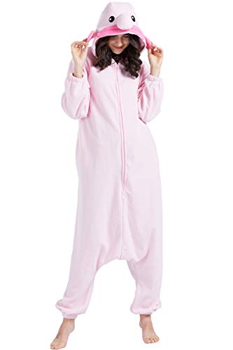 DarkCom Tier Onesie Halloween Cosplay Blobfish Kostüm Karneval Einteiliger Pyjamas Jumpsuit für Damen und Herren S von DarkCom