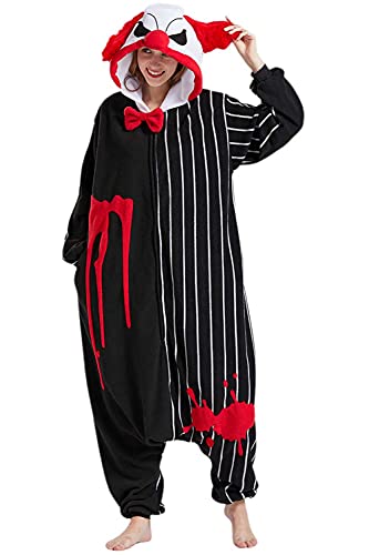 DarkCom Tier Onesie Halloween Cosplay Clown Kostüm Karneval Einteiliger Pyjamas Jumpsuit für Frauen und Männer XXL von DarkCom