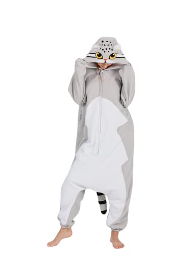 DarkCom Tier Onesie Halloween Cosplay Pallas Katze Kostüm Karneval Einteiliger Pyjamas Overall für Frauen und Männer L von DarkCom