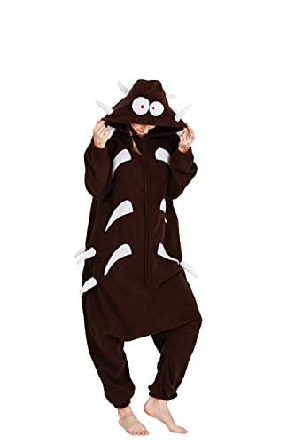 DarkCom Tier Onesie Halloween Cosplay Polygonal Bakterien Kostüm Karneval Einteiliger Pyjamas Jumpsuit für Frauen und Männer L von DarkCom