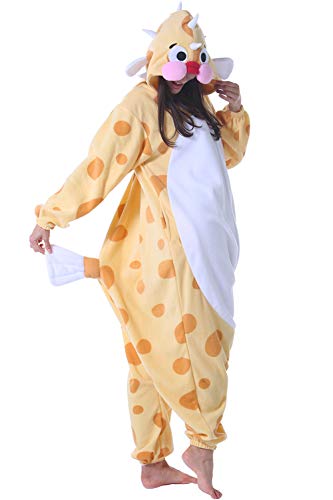 DarkCom Tier Onesie Halloween Cosplay Puffer Fisch Kostüm Karneval Einteiliger Pyjamas Jumpsuit für Frauen und Männer L von DarkCom