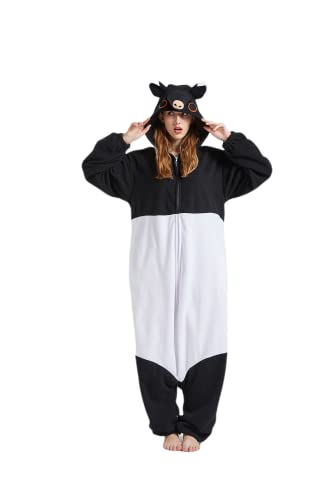 DarkCom Tier Onesie Halloween Cosplay Tapir Kostüm Karneval Einteiliger Pyjamas Jumpsuit für Damen und Herren M von DarkCom