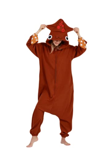 DarkCom Tier Onesie Halloween Cosplay Tintenfisch Kostüm Karneval Einteiliger Pyjamas Jumpsuit für Frauen und Männer XL von DarkCom