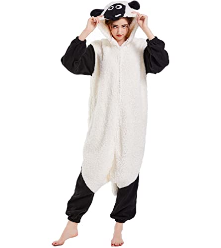 DarkCom Tier Onesie Halloween Cosplay Wallis Schwarznase Kostüm Karneval Einteiliger Pyjamas Jumpsuit für Damen und Herren XL von DarkCom