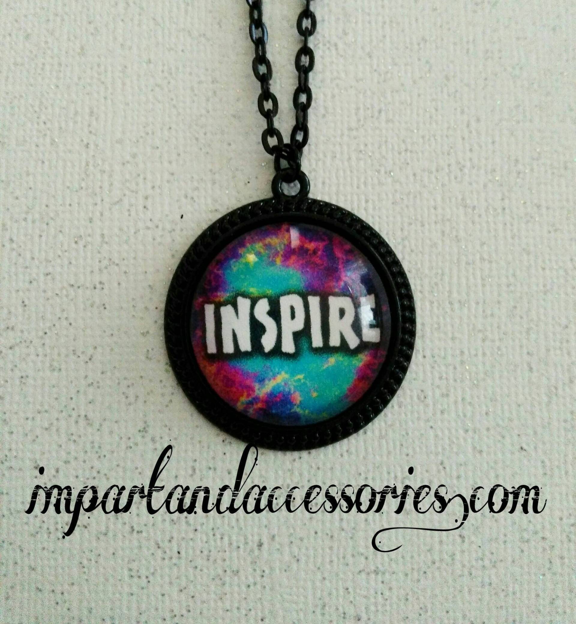 Inspire-Positive Atmosphäre Träumer Wolken Himmel Sonnenuntergang Lehrer Mentor Inspirierende Botschaft Schwarz Runde Metall 25 Mm Halskette Inspire-Positive Atmosphäre Träumer Wolken Himmel Sonnenuntergang Lehrer Mentor Inspirierende Botschaft Schwarz Runde Metall 25 Mm Halskette von DarkEmberDesigns