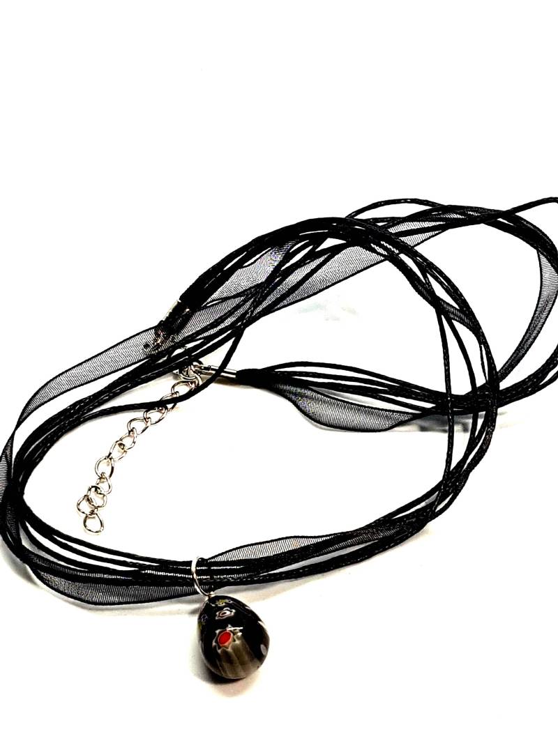 Glas Floral Teardrop Band Anhänger von DarkFairysGrotto