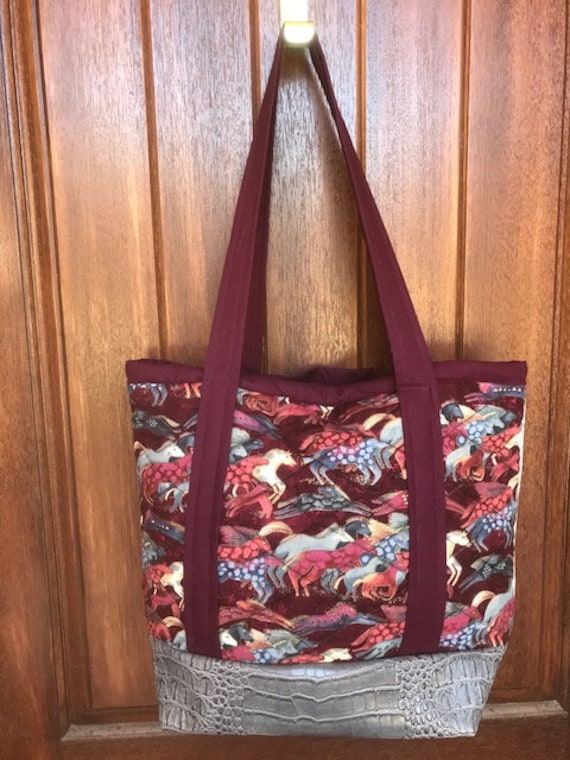 stoff Gesteppte Tasche von DarkHorseBoutique18