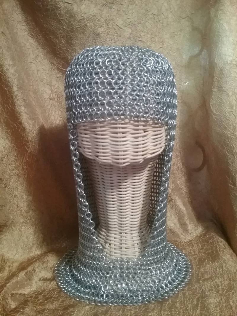 Kettenhemd Haube Coif Rüstung Mittelalter Renaissance Kostüm Cosplay Larp Zubehör von DarkMountMaille