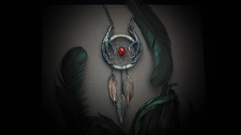 Dreamcatcher Mit Natürlichen Vögel Pfoten Und Echte Feder, Elektrogeformt von DarkSideMagic