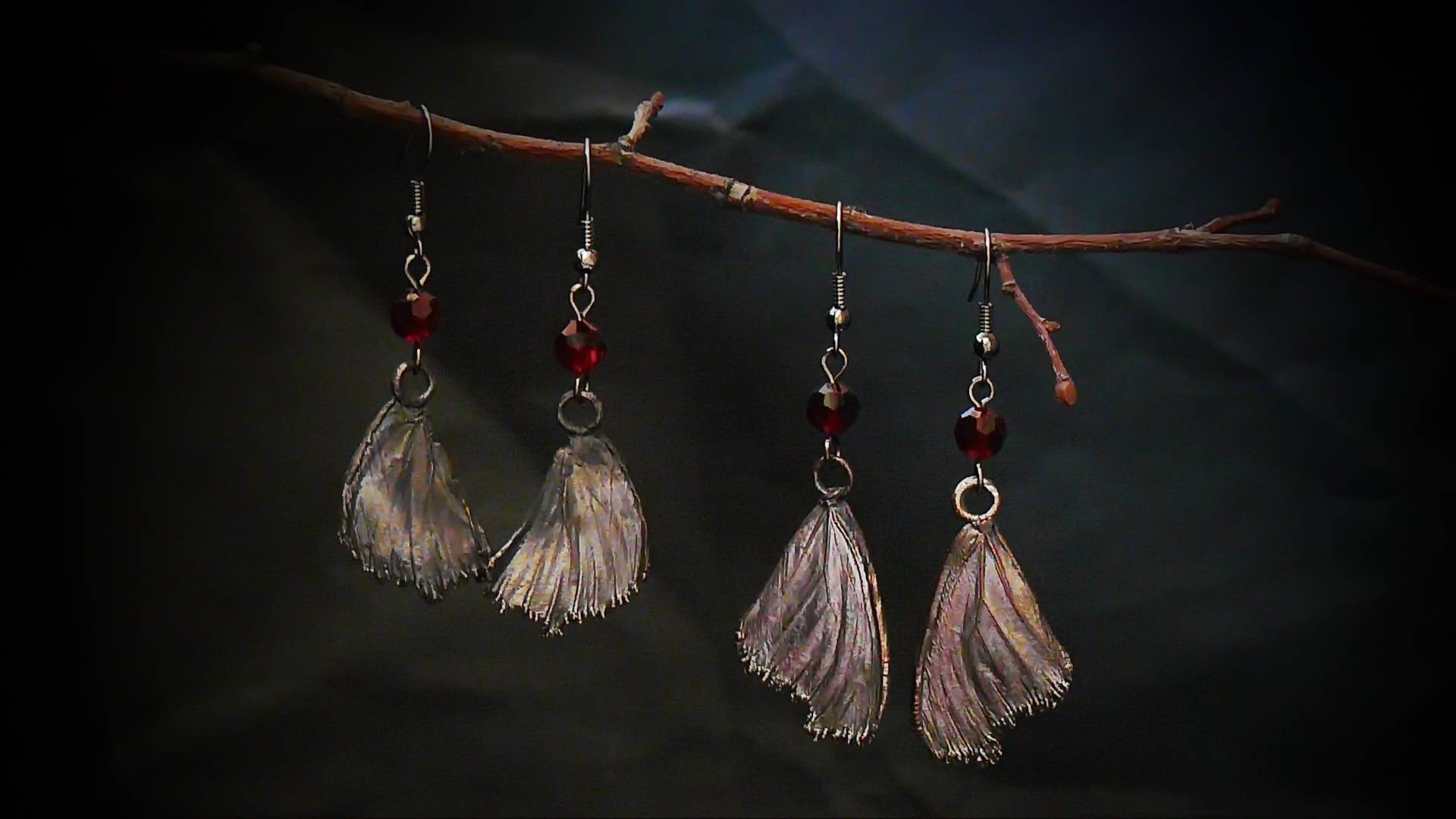 Elektrogeformte Kupfer Ohrringe Schmetterlings Flügel Gothic Hexen Schmuck Elektrogeformte Kupfer Ohrringe Schmetterlings Flügel Gothic Hexen Schmuck von DarkSideMagic