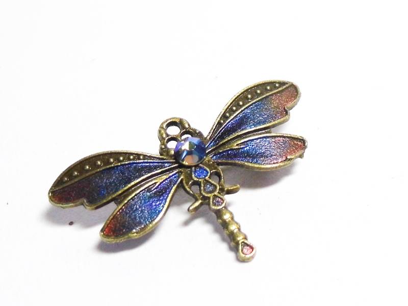 Handbemalte Libellen-Brosche Jugendstil Schmuck Mit Swarovski Kristall Handbemalte Libellen-Brosche Jugendstil Schmuck Mit Swarovski Kristall von DarkenroseJewellery