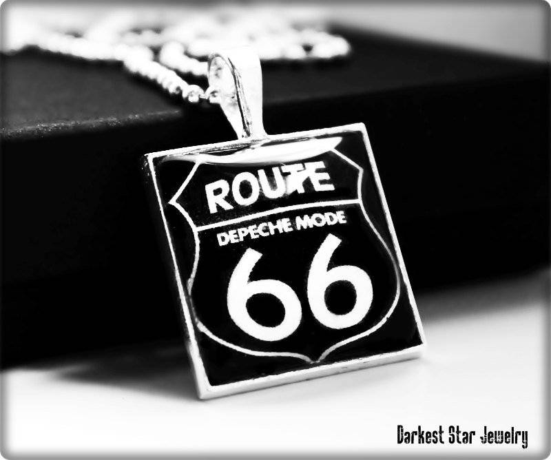 Depeche Mode Anhänger, Route 66, Musik Für Die Massen, Mftm Halskette, Fan Art von DarkestStarJewelry