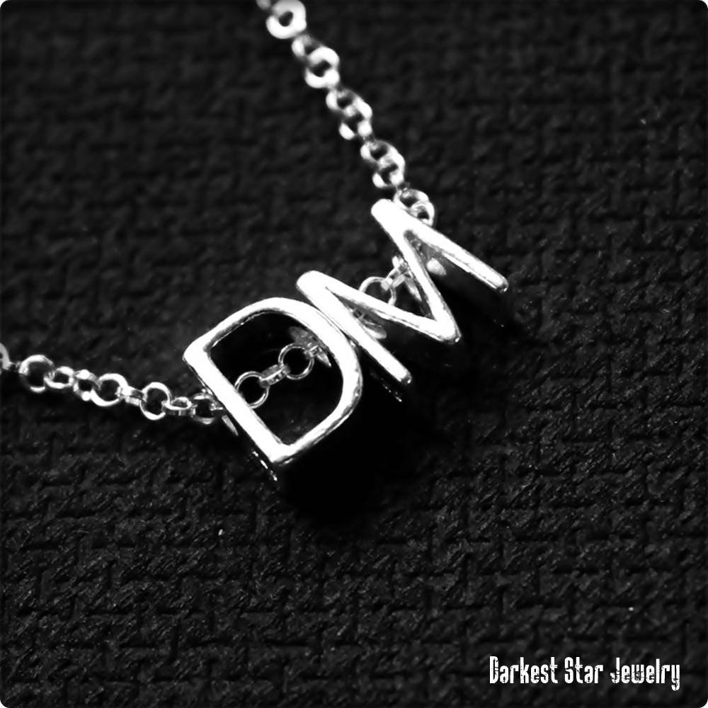 Depeche Mode Schmuck, Dm Buchstaben, Silber Halskette, Fan Anhänger von DarkestStarJewelry