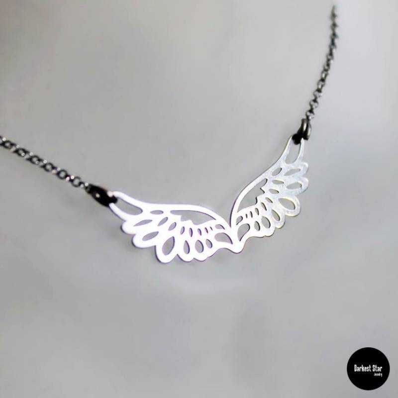 Depeche Mode Schmuck, Suffer Well, Silber Flügel, Der Engel Spielen, Pta Halskette, Geister Wieder, Memento Mori von DarkestStarJewelry