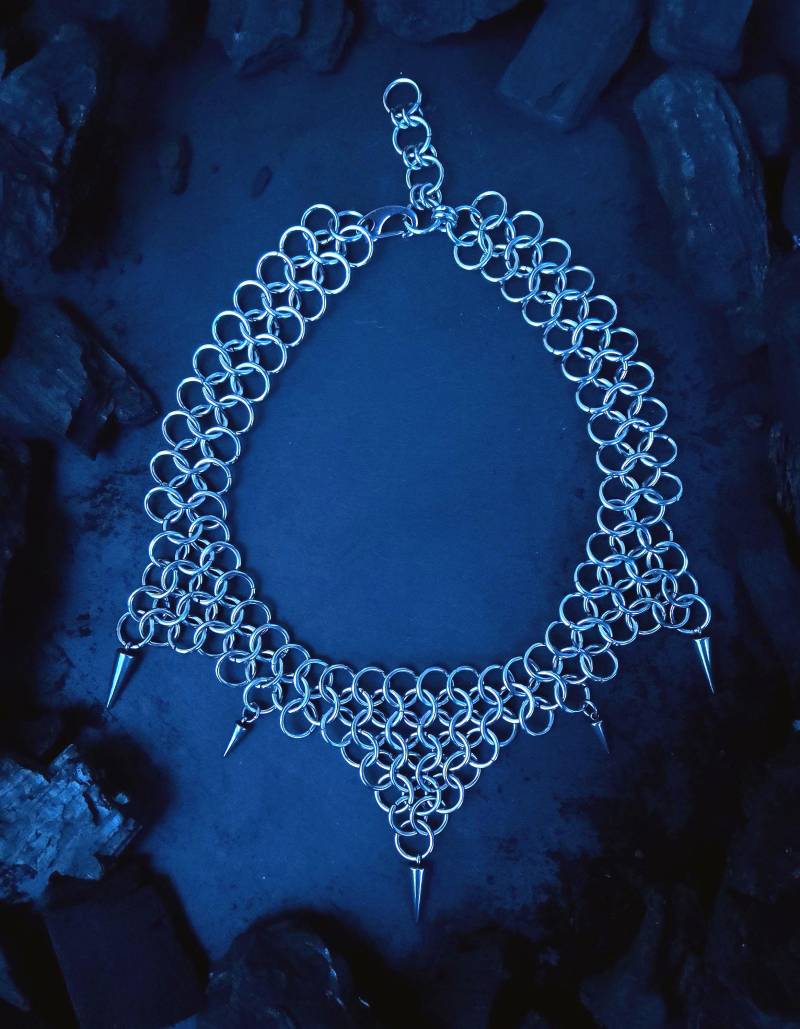 Spike Kettenhemd Handgefertigter Edelstahl Gothic Punk Schmuck Spike Kettenhemd Handgefertigter Edelstahl Gothic Punk Schmuck von DarknessInChains