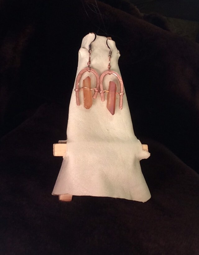 Quarz Und Kupfer Ohrringe von DarkroomJeweler695