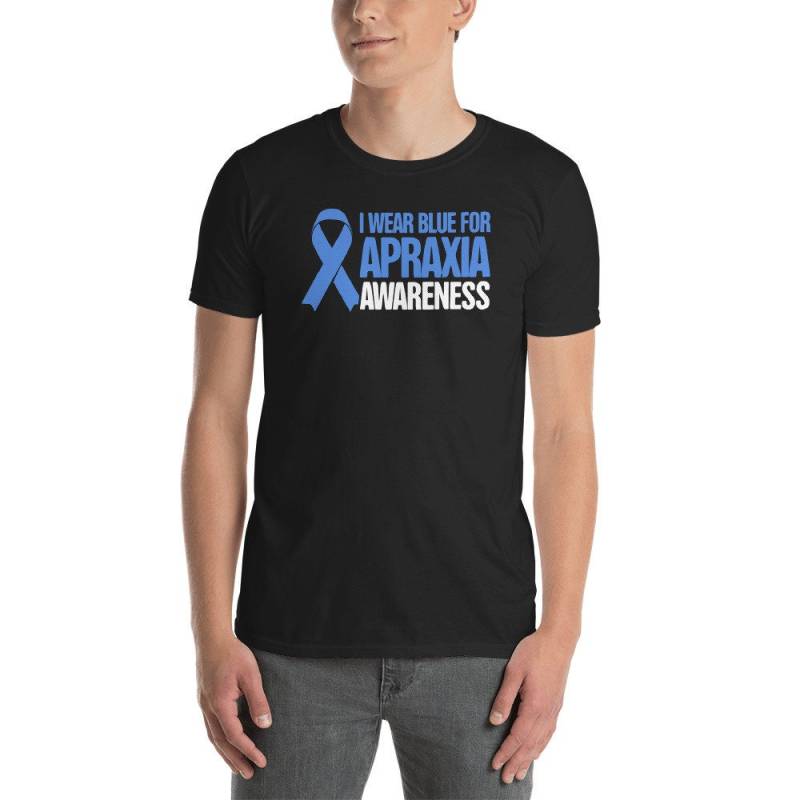 Apraxie Bewusstsein T-Shirt | Unisex/Blue Ribbon Geschenk - "Ich Trage Blau" von DarksApparel