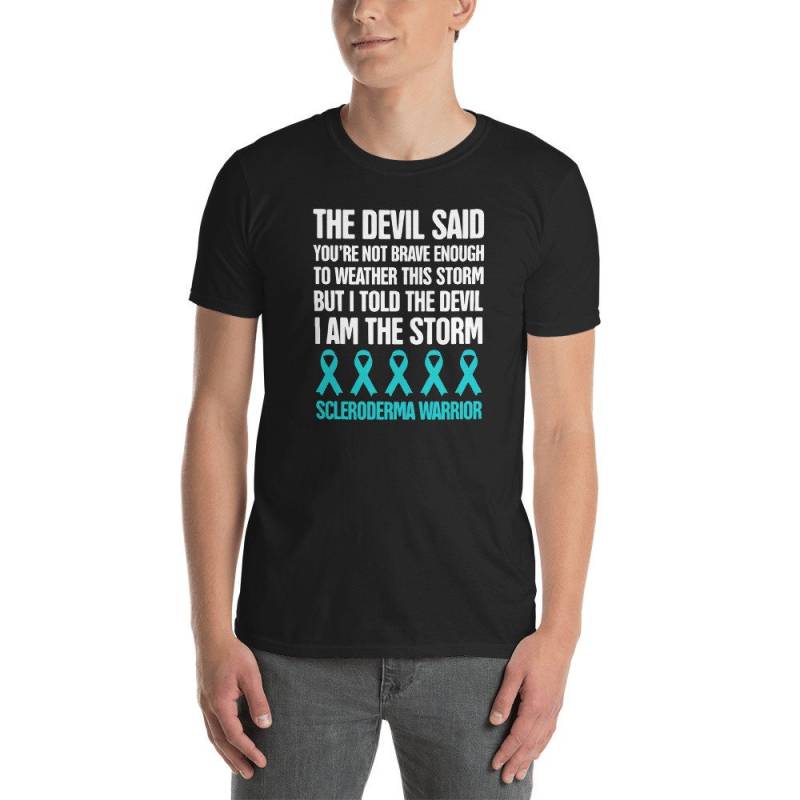 Ich Bin Der Sturm - Teal Band Monat Sklerodermie Bewusstsein T-Shirt | Unisex von DarksApparel