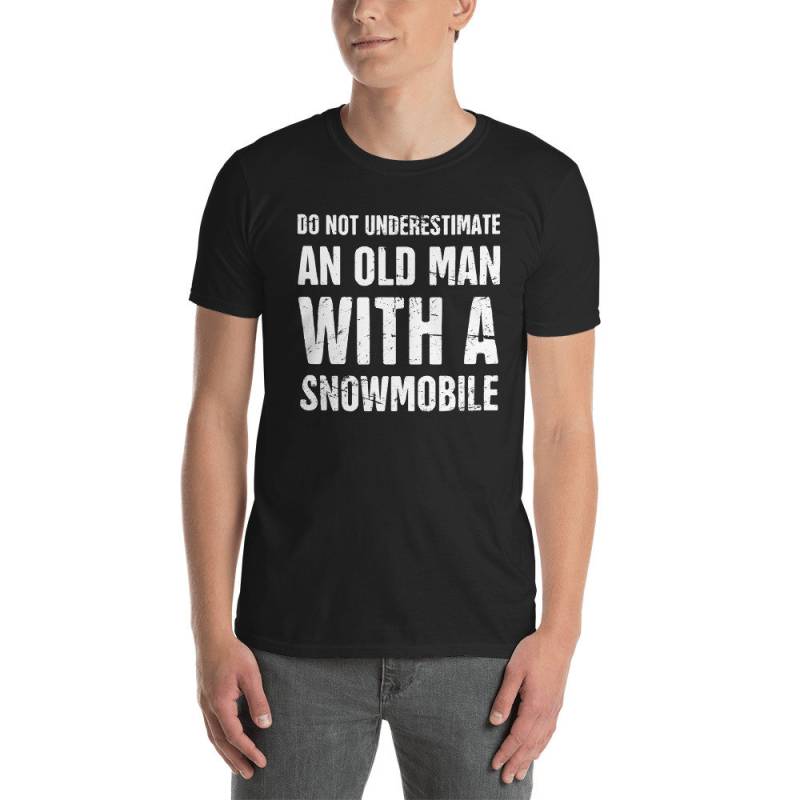 Mens Lustige "Old Man" Schneemobil T-Shirt | Unisex von DarksApparel