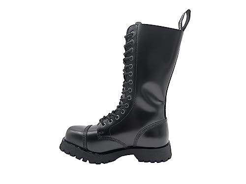 Darksteyn 14 Loch Stiefel Ranger Springerstiefel Army Leder Schwarz Boots (eu_footwear_size_system, adult, men, numeric, medium, numeric_46) von Darksteyn