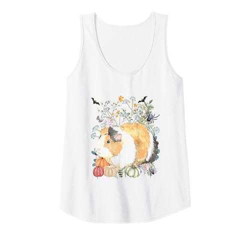 Damen Cottagecore Meerschweinchen Halloween Sommer Haustiere Tank Top von Darling Dogz