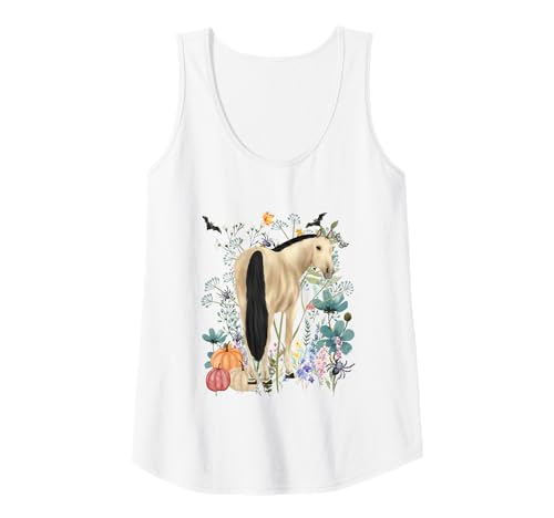 Damen Cottagecore Pferd Summerween Aquarell Bauernhof Tank Top von Darling Dogz