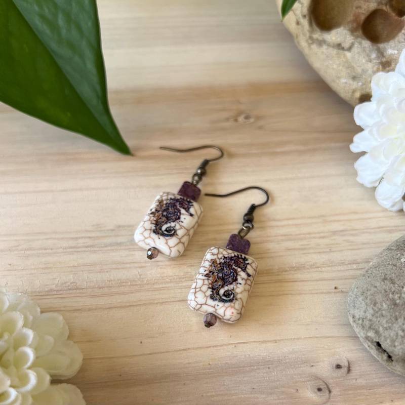 Ein Seepferd, Natürlich Ohrringe Ein Seepferd, Natürlich Ohrringe von DarlingDanglePinups