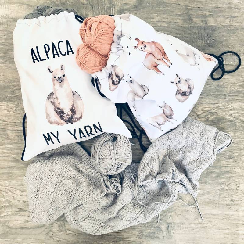 Alpaka Muster Projekt Tasche Drawstring Alpaka Muster Projekt Tasche Drawstring von DarlingDelores