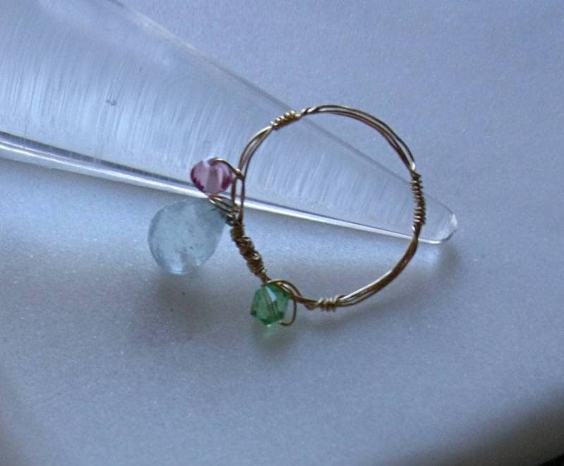 Ring Zierliche, Aquamarin-Ring, März Birthstone, Geschenk Für Sie, Sommer-Party, Urlaub, Gold Ring von DarlingGolightly