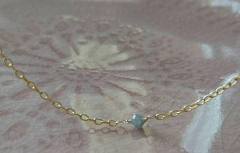Rohdiamant Kette Gold Fill Kette, April Geburtsstein Schmuck von DarlingGolightly