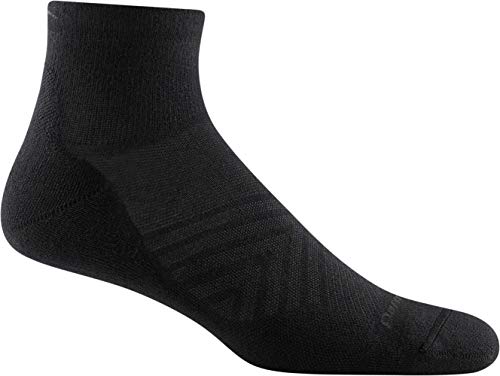 Darn Tough (Style 1055) Herren 1/4 Socke, ultraleicht, mit Kissen - Schwarz - X-Large von Darn Tough