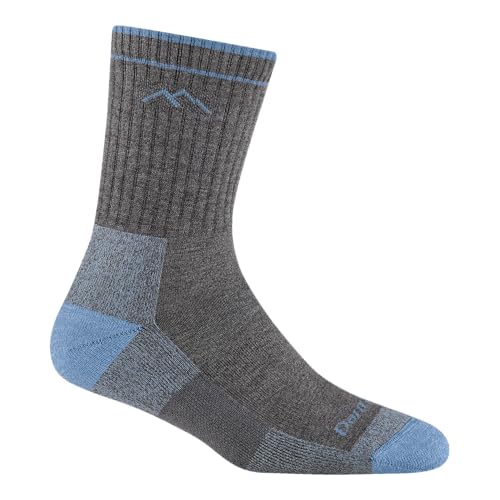 Darn Tough Damen Hiker Coolmax Micro Crew mittelschwere Wandersocken (Stil 1929), Grau, Größe S von Darn Tough