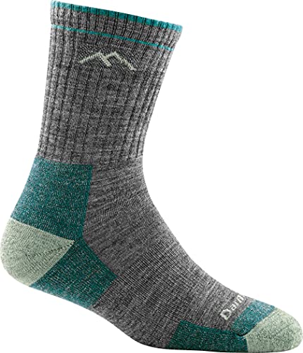 Darn Tough Damen Merino Wool Socks Hiker Micro Crew Midweight with Cushion, Schiefer, Small (2er Pack) von Darn Tough
