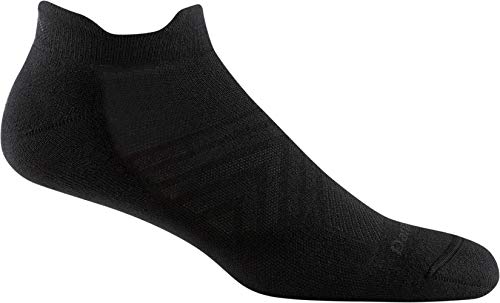 Darn Tough Herren Run Coolmax No Show Tab Ultraleicht mit Kissen - Coolmax Socken zum Laufen - 6er Pack Special, schwarz, Large von Darn Tough