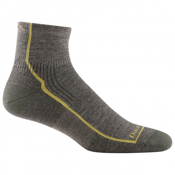 Darn Tough - Hiker 1/4 Midweight with Cushion - Wandersocken Gr L grau von Darn Tough