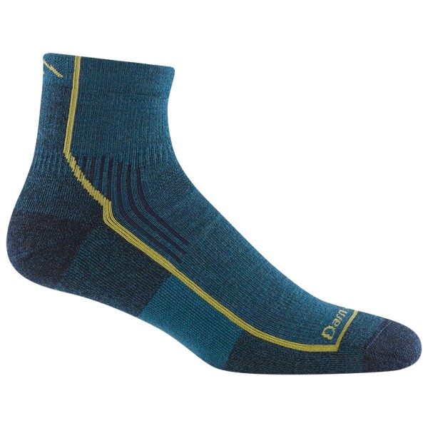 Darn Tough - Hiker 1/4 Midweight with Cushion - Wandersocken Gr M blau von Darn Tough