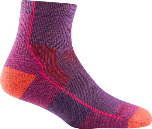 Darn Tough Hiker Damen Socke 1/4 Cushion, beere, Medium Darn Tough Hiker Damen Socke 1/4 Cushion, beere, Medium von Darn Tough